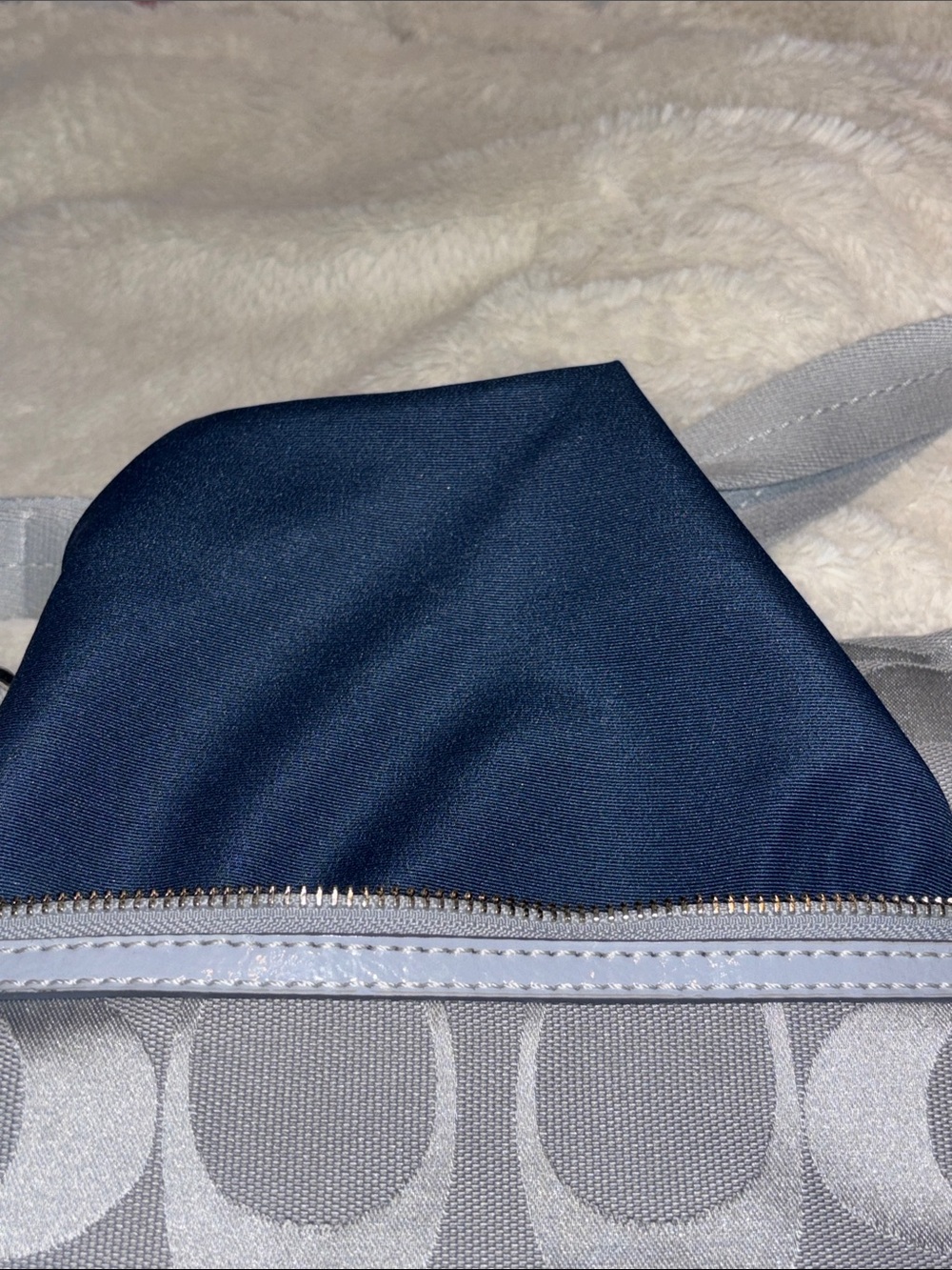 Coach Gray Signature Shoulder Bag with Adjustable Strap - Picture 8 of 15